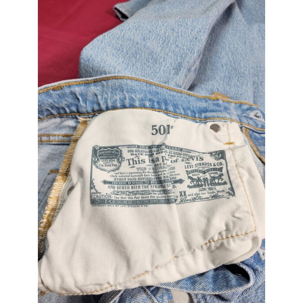 Levi's 501 Women's Size 30x26 Jeans Blue High Rise Cropped Straight Leg (27 - Picture 5 of 9